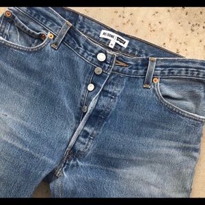 Re/done Levi high waist crop